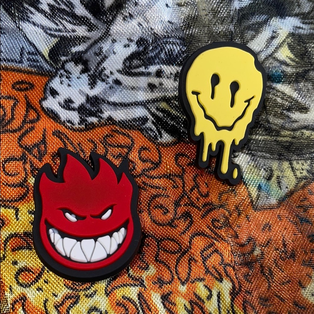 Red and Yellow Smiley Face Croc Charms